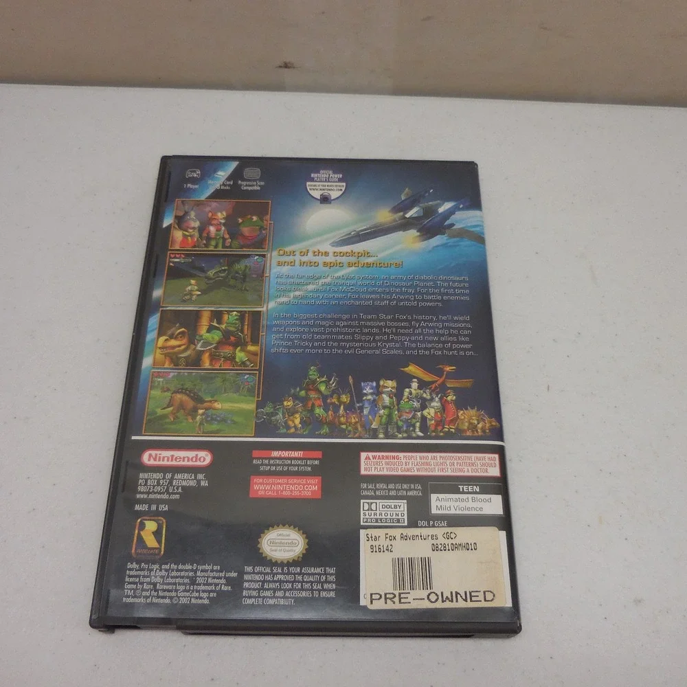 Star Fox Adventures Nintendo GameCube 2002 Rare Action Adventure CIB All Inserts